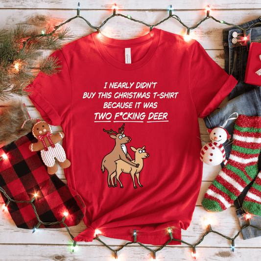 Unisex Two F*cking Deer Christmas T-Shirt