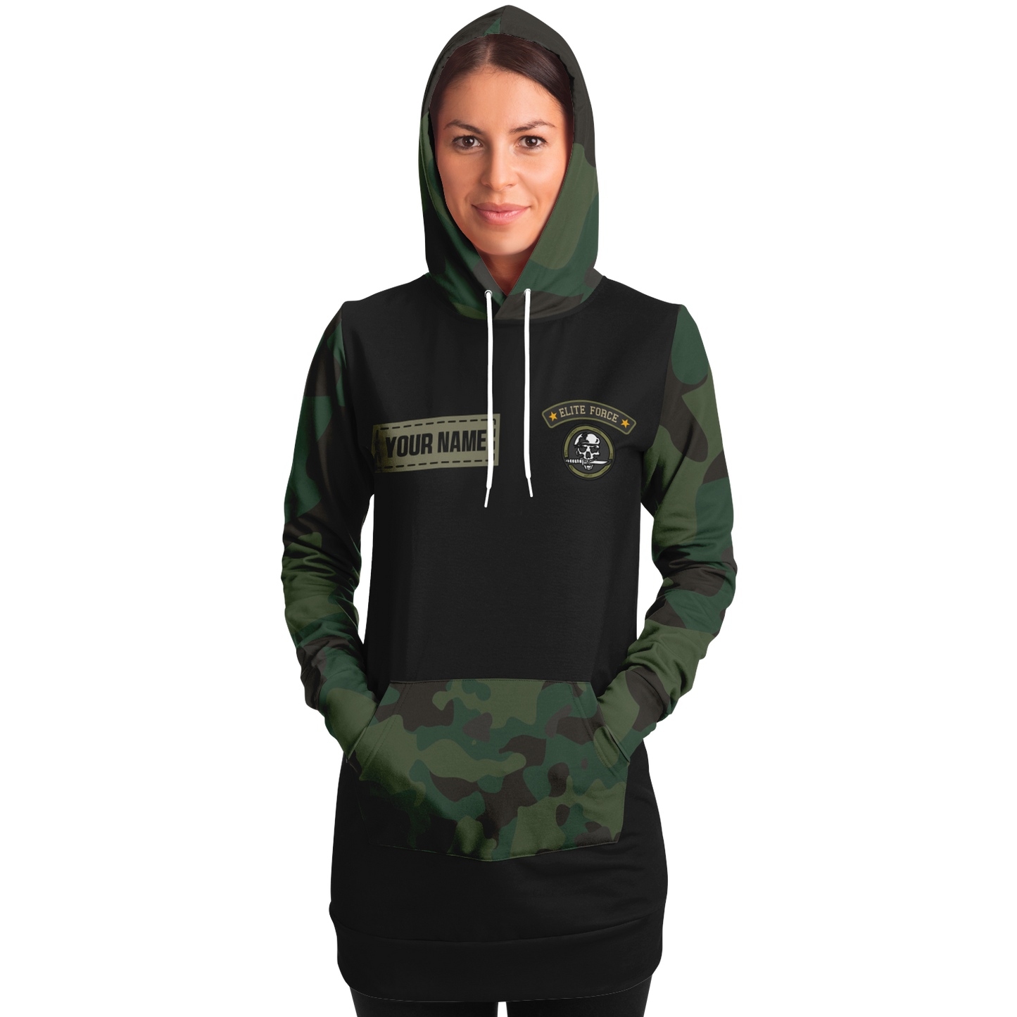 Fashion Longline Hoodie - AOP