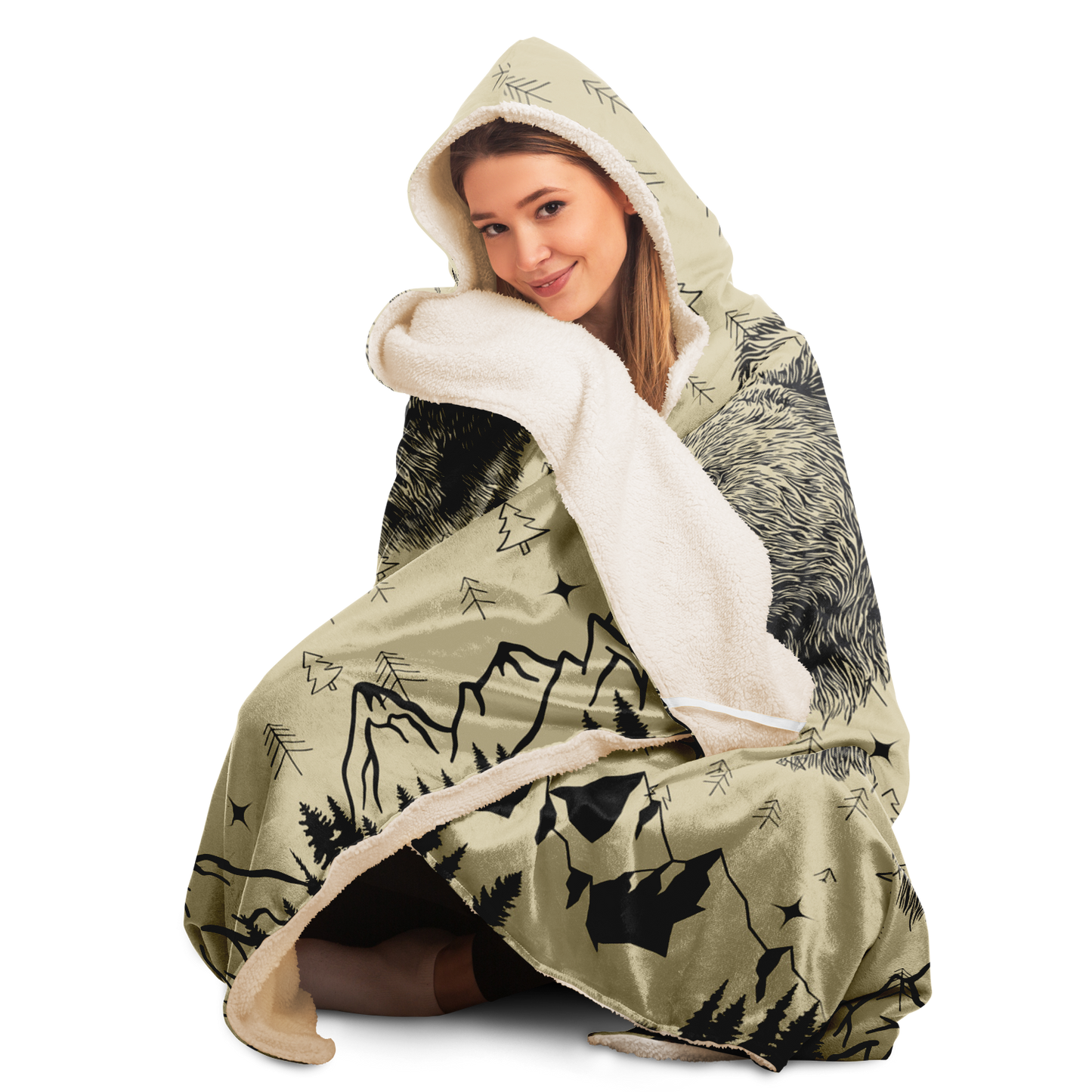 Bear Wilderness Hooded Blanket 2