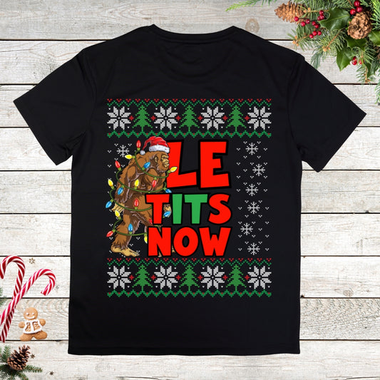 Ugly Christmas T-Shirt Bigfoot