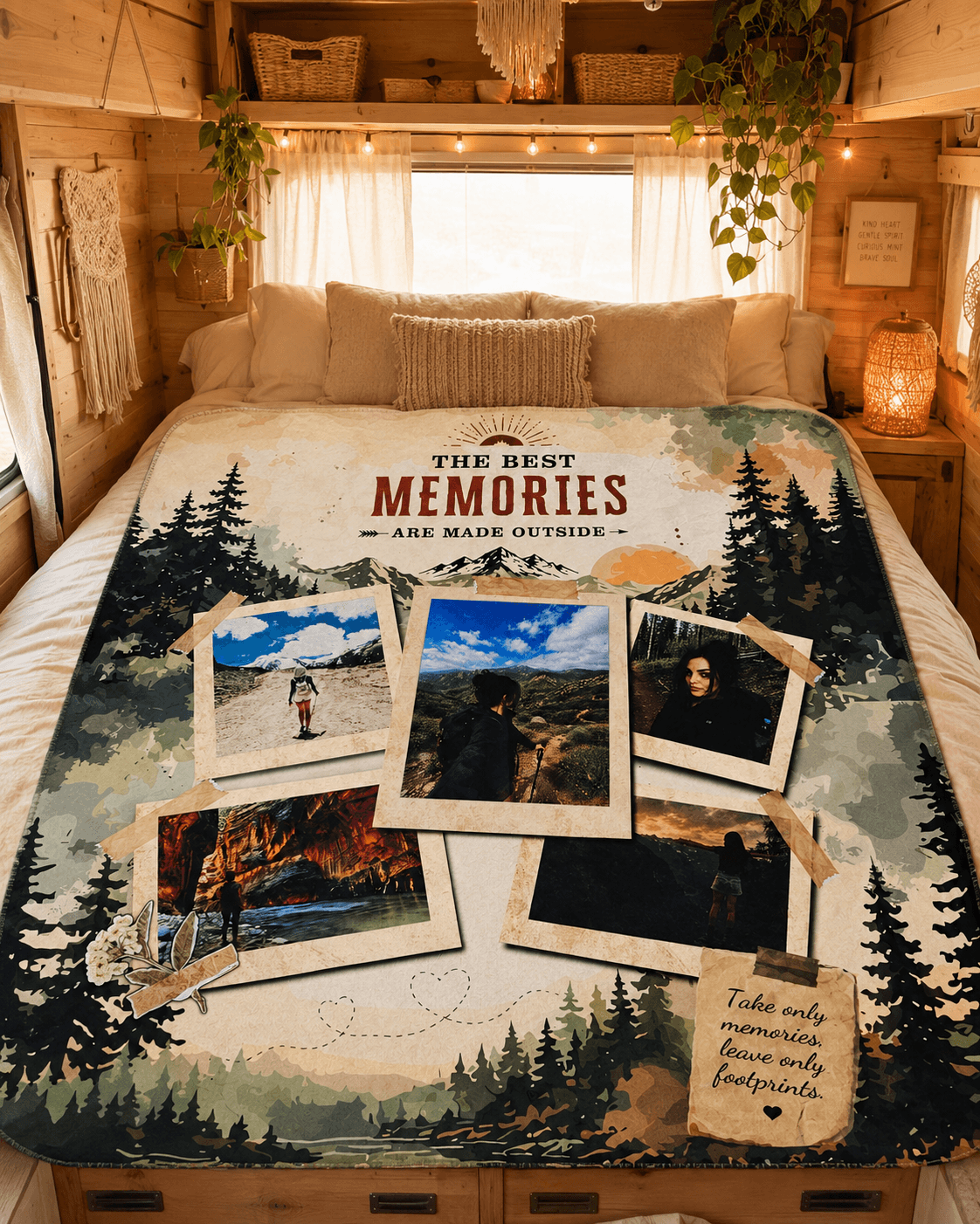 Memory Collage Sherpa Blanket — "The Best Memories" Personalized Cozy Throw