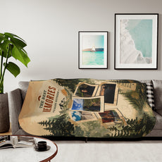 Memory Collage Sherpa Blanket — "The Best Memories" Personalized Cozy Throw