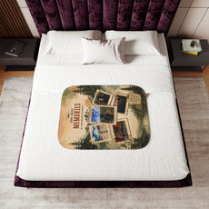 Memory Collage Sherpa Blanket — "The Best Memories" Personalized Cozy Throw