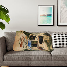 Memory Collage Sherpa Blanket — "The Best Memories" Personalized Cozy Throw