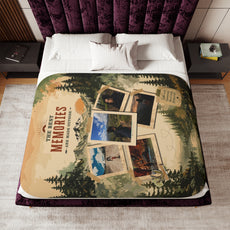 Memory Collage Sherpa Blanket — "The Best Memories" Personalized Cozy Throw