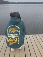 Let's Go On An Adventure Oversize Fleeced Hoodie