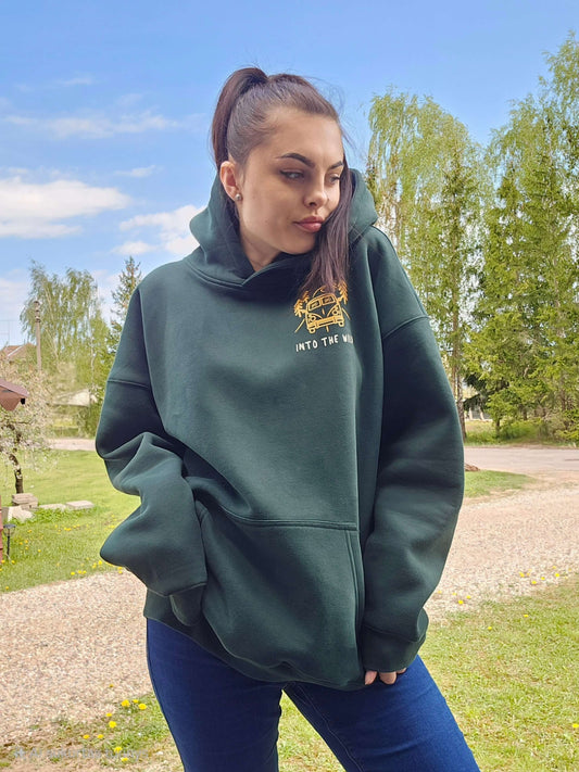 Let's Go On An Adventure Oversize Fleeced Hoodie
