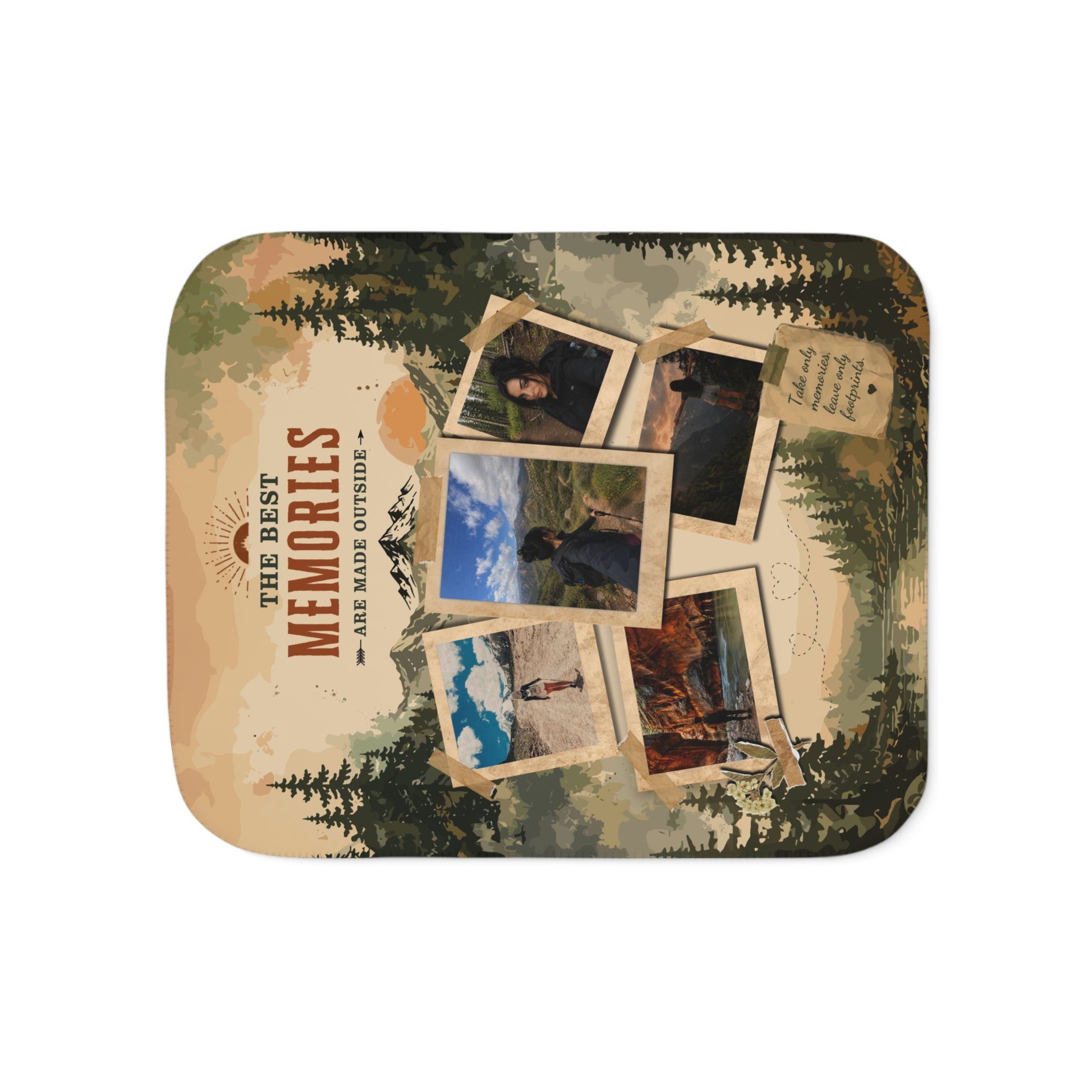 Memory Collage Sherpa Blanket — "The Best Memories" Personalized Cozy Throw