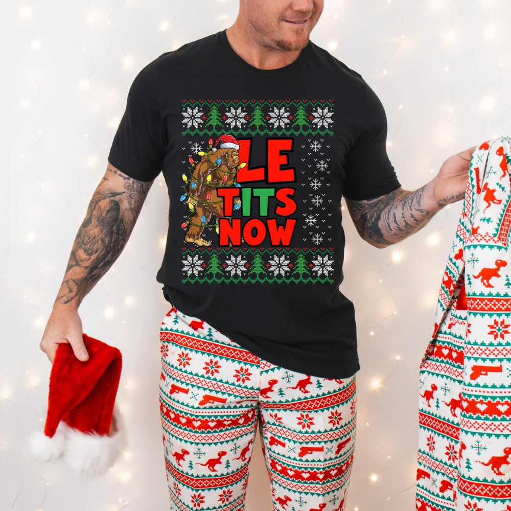 Ugly Christmas T-Shirt Bigfoot