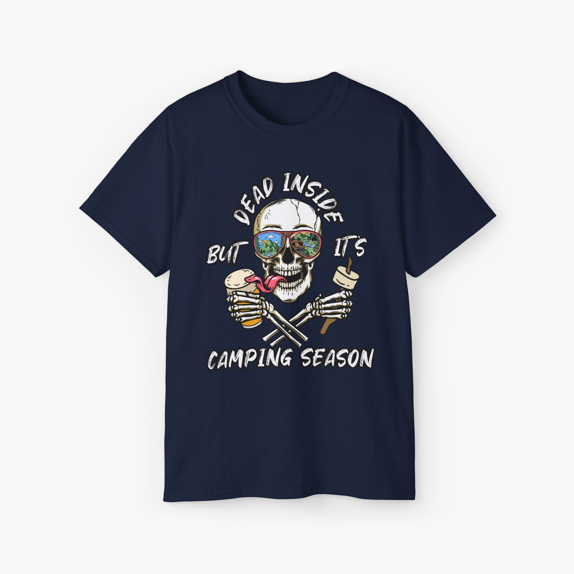 "Dead Inside, But It's Camping Season" Unisex Tee – Dark Humor