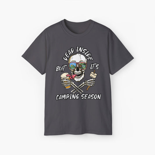 "Dead Inside, But It's Camping Season" Unisex Tee – Dark Humor