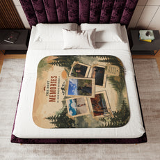 Memory Collage Sherpa Blanket — "The Best Memories" Personalized Cozy Throw