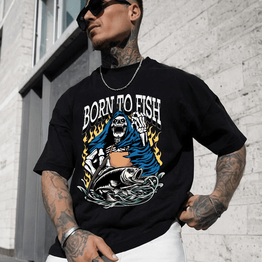 Born to Fish Grim Reaper Unisex Tee