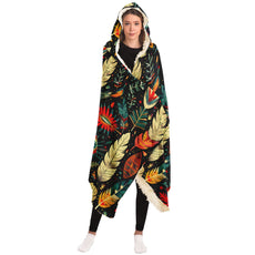 Tribal Pattern Camping Hooded Blanket