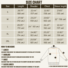 hoodie size chart