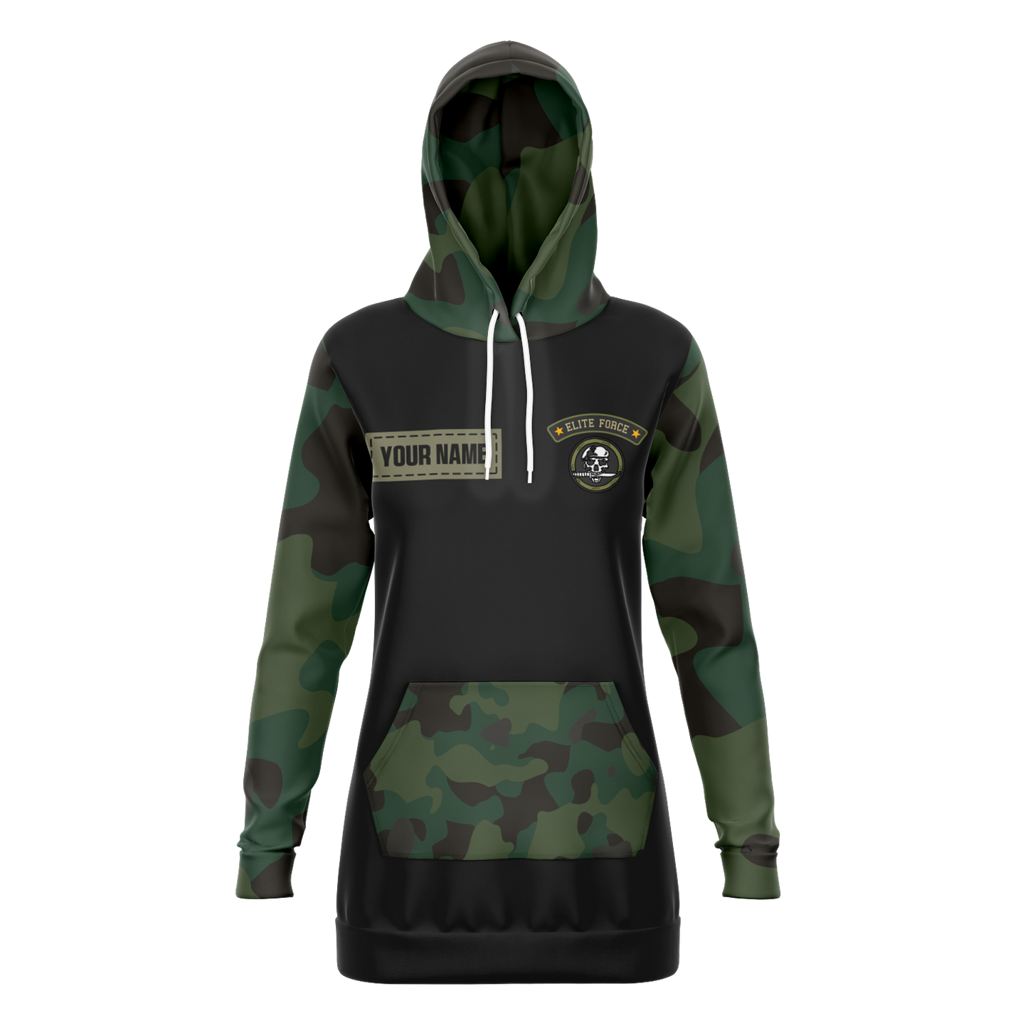 Fashion Longline Hoodie - AOP