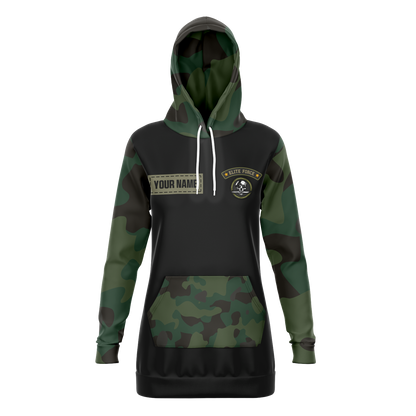 Fashion Longline Hoodie - AOP