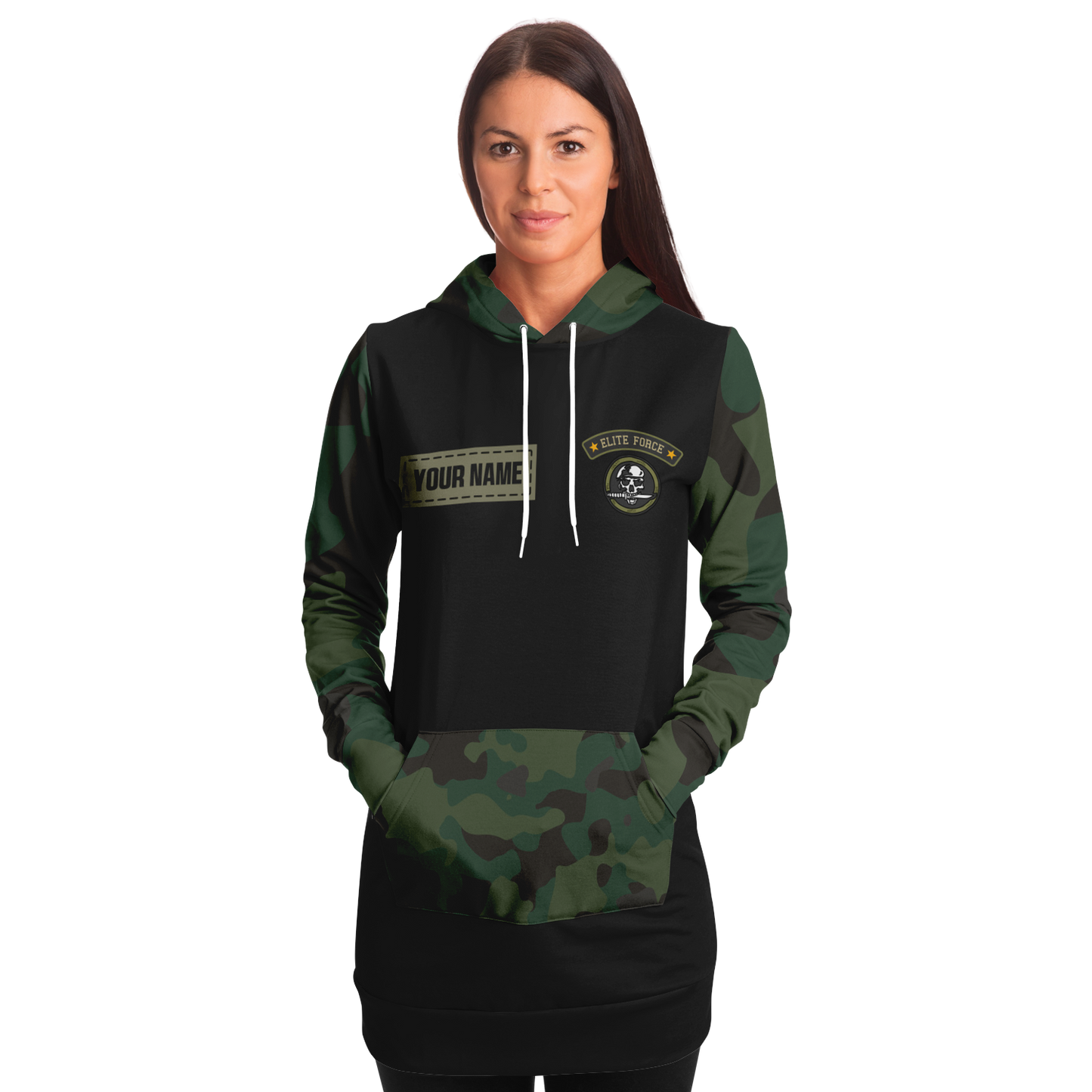 Fashion Longline Hoodie - AOP