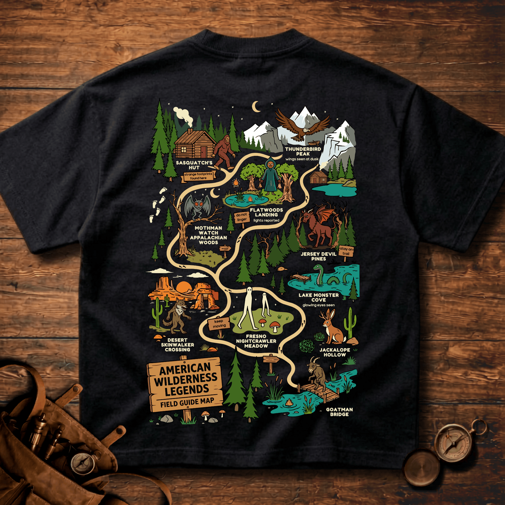 Premium Heavyweight Field Guide Tee - American Wilderness Legends