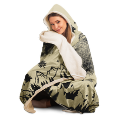 Bear Wilderness Hooded Blanket