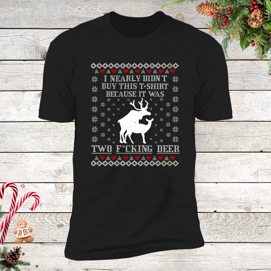 Two Deer Christmas Humor T-Shirt