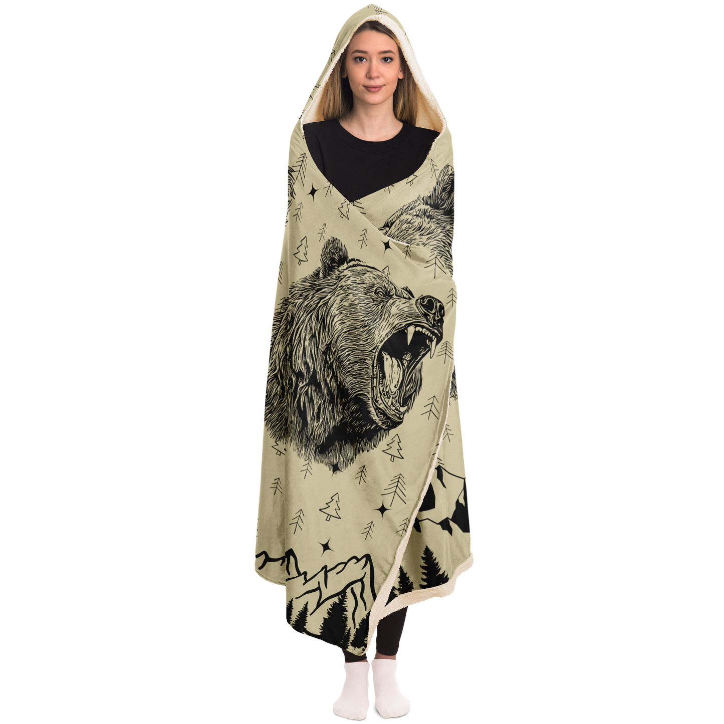 Bear Wilderness Hooded Blanket 2