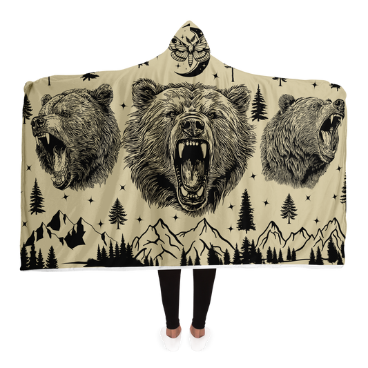 Bear Wilderness Hooded Blanket