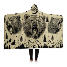 Bear Wilderness Hooded Blanket