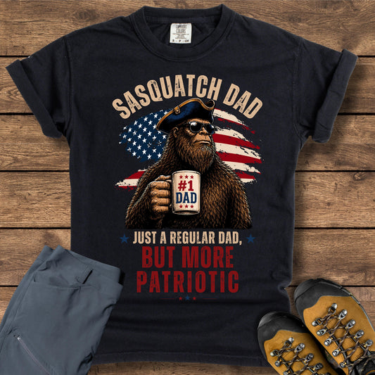 Patriotic Sasquatch Dad Comfort Colors Tee